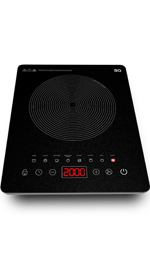 

Плита компактная электрическая BQ HP102B, стеклокерамика, индукционная, 2000Вт, конфорок - 1шт., черный, HP102B