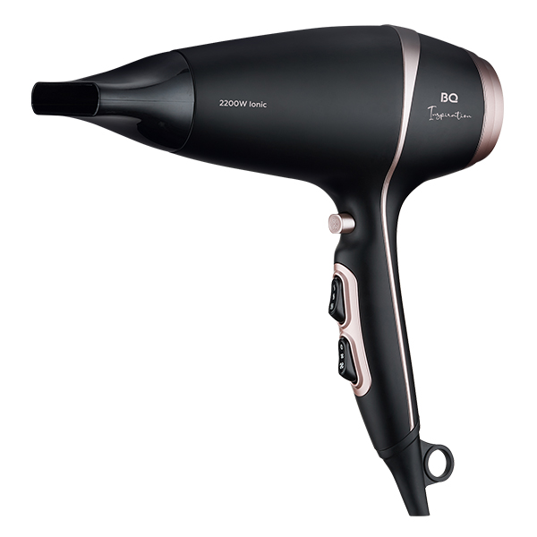 

Фен BQ HD2216B 2200Вт, режимов: 5, насадок: 1, концентратор, черный/розовый, HD2216B