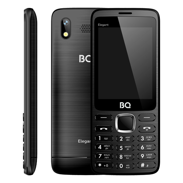 

Мобильный телефон BQ Elegant, 2.8" 320x240 TFT, 32Mb RAM, 32Mb, BT, 1xCam, 2-Sim, 1000mAh, micro-USB, черный (2823), Elegant