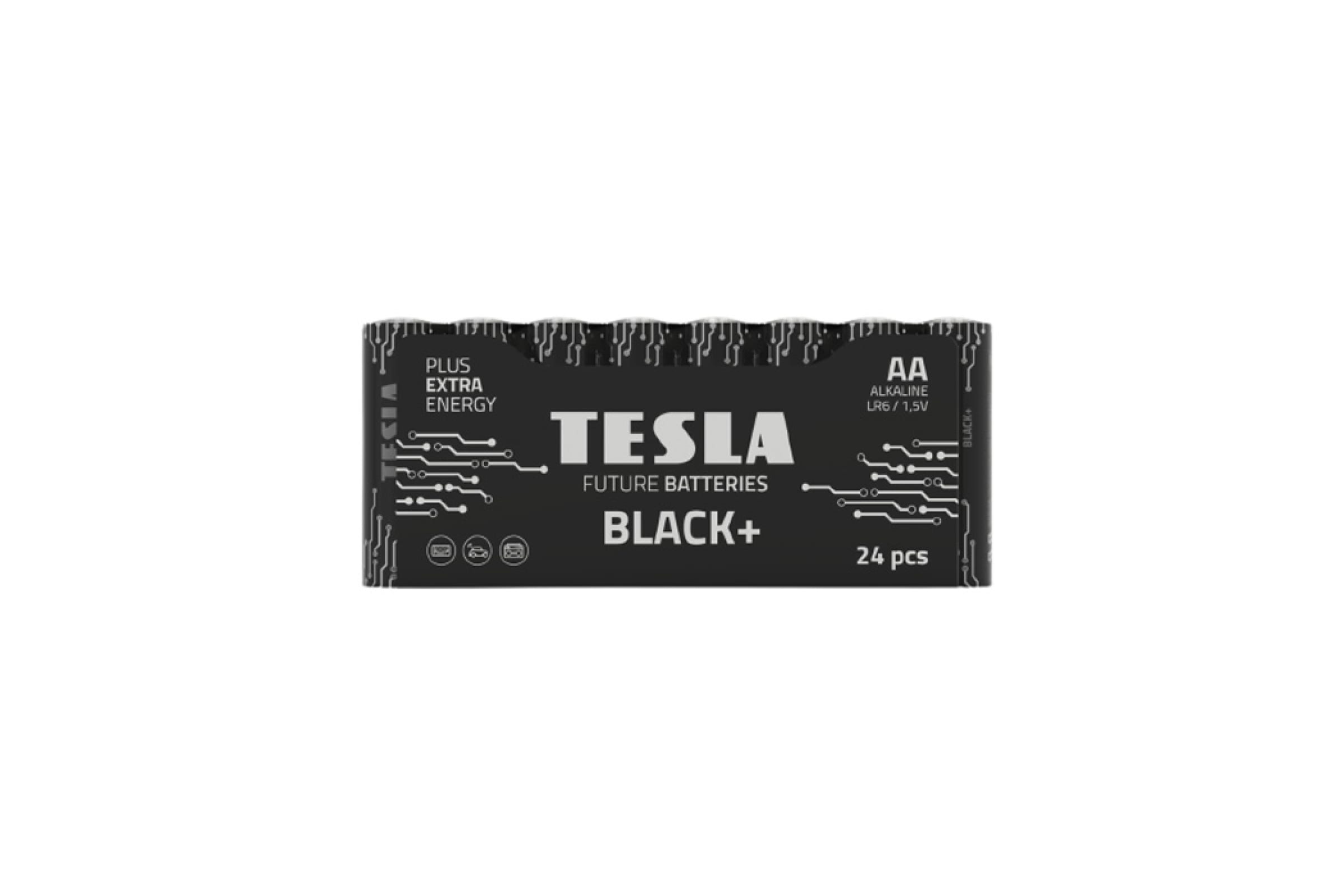 Батарея TESLA BLACK, AA (LR06/15А), 1.5V, 24шт. (8594183396644)