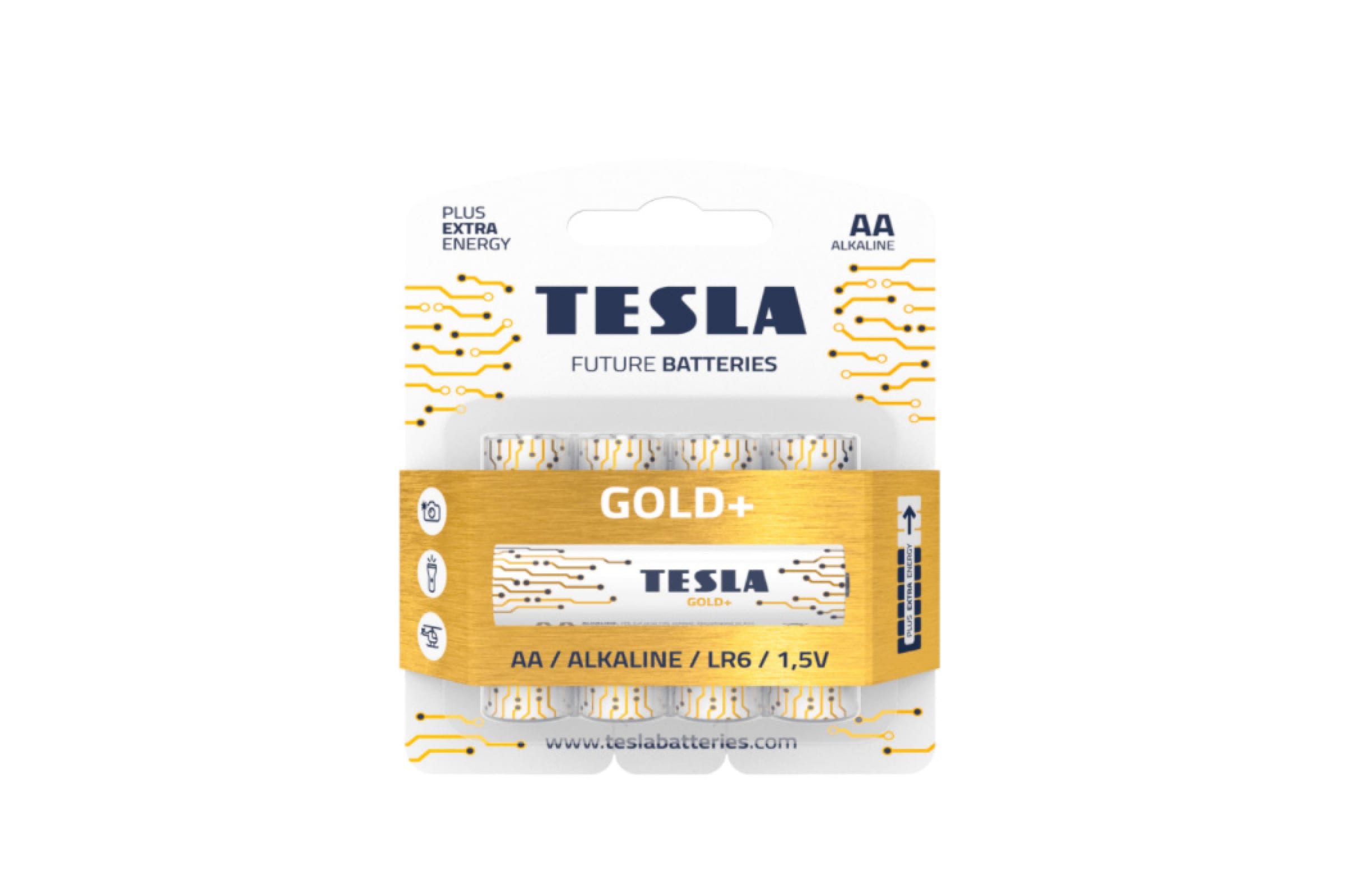 Батарея TESLA GOLD, AA (LR06/15А), 1.5V, 4шт. (8594183392257)