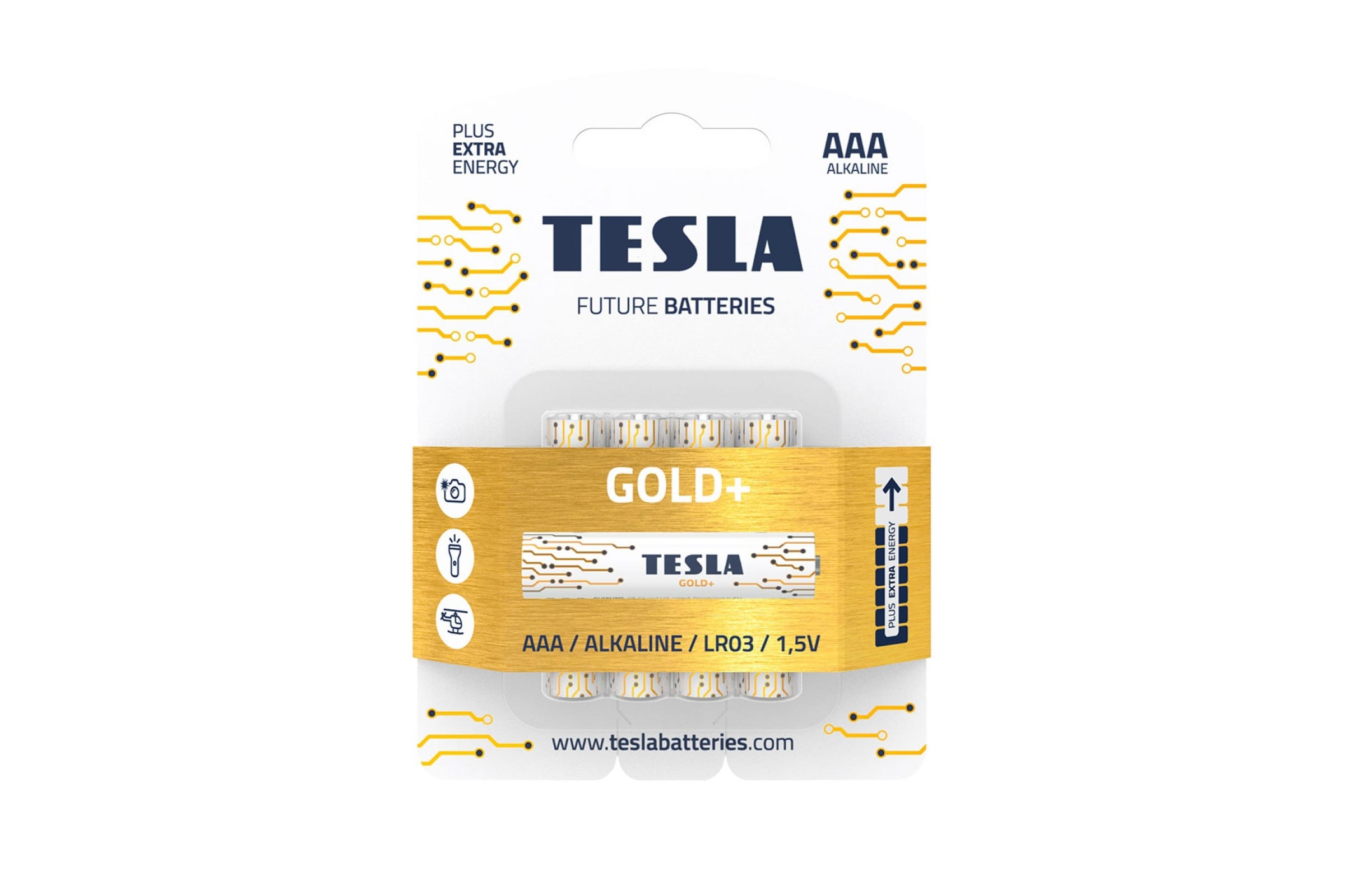 

Батарея TESLA GOLD, AAA (LR03/24А), 1.5V, 4шт. (8594183392264)