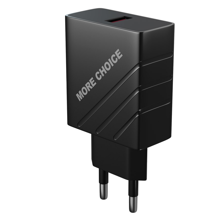 

Сетевое зарядное устройство More Choice NC51QC , 1USB, Quick Charge, 3A, черный, NC51QC