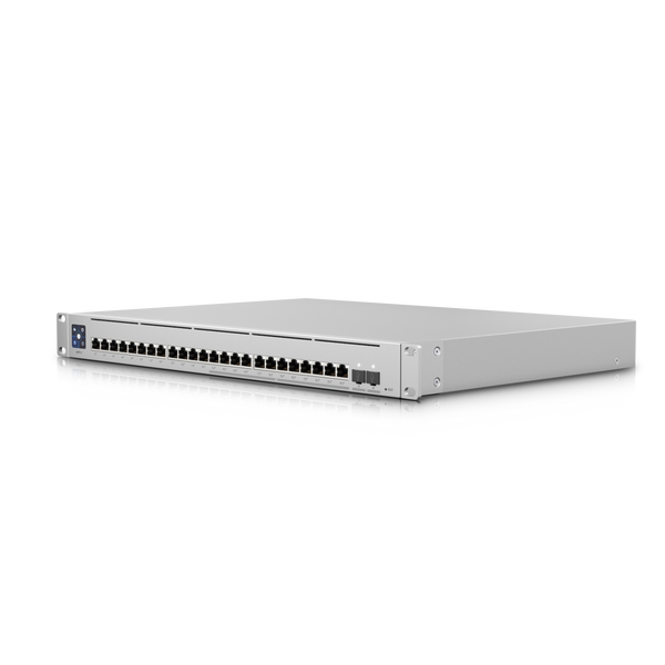 Коммутатор Ubiquiti UniFi Switch Enterprise 24 PoE, управляемый, кол-во портов: 24x1 Гбит/с SFP+ 2x10 Гбит/с, установка в стойку, PoE: 24x34.2Вт (макс. 400Вт) (USW-Enterprise-24-PoE) - фото 1