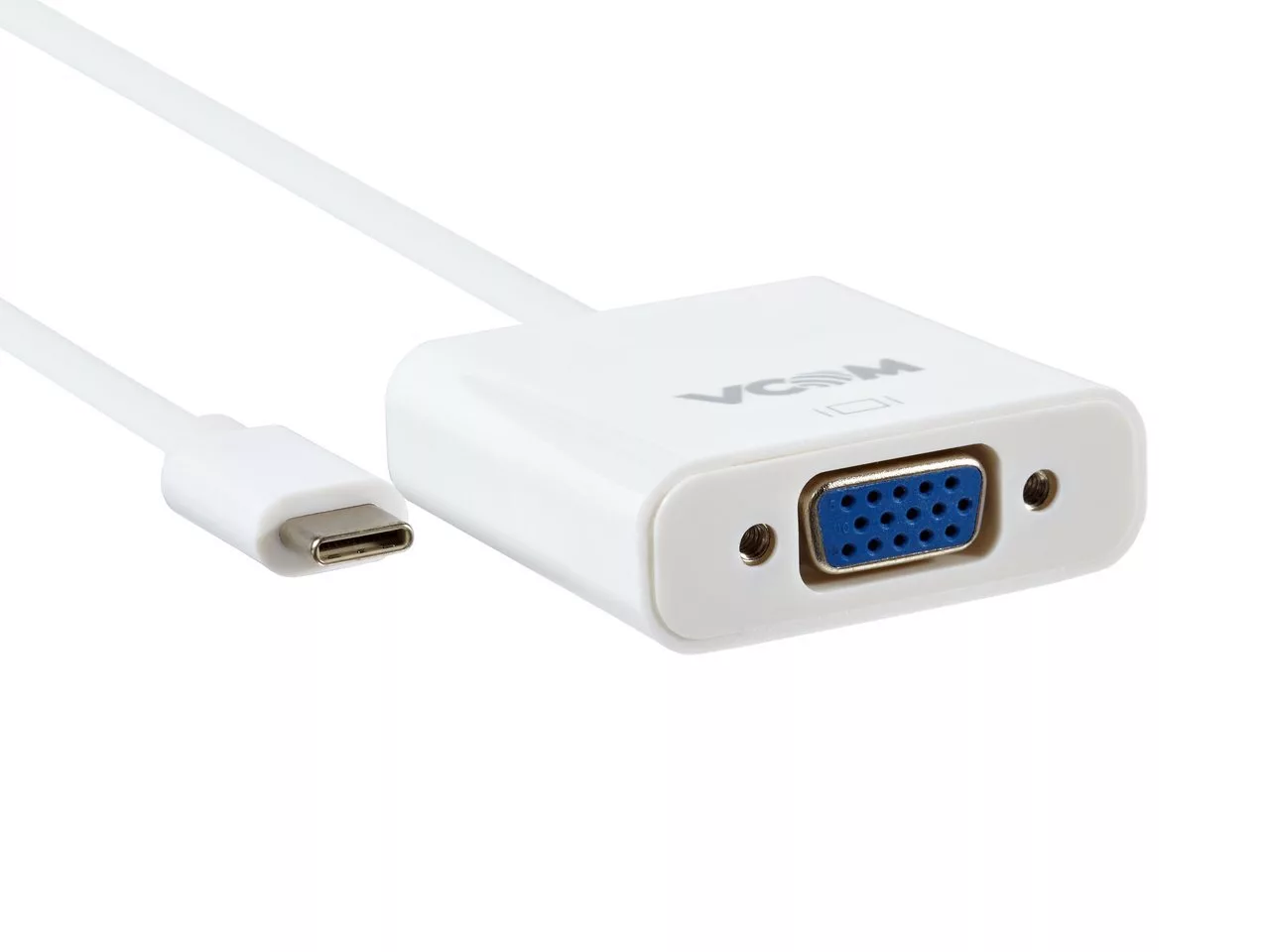 

Кабель-переходник (адаптер) VGA(15F)-USB 3.1 Type-C(M), 15см, белый VCOM (CU421), 0