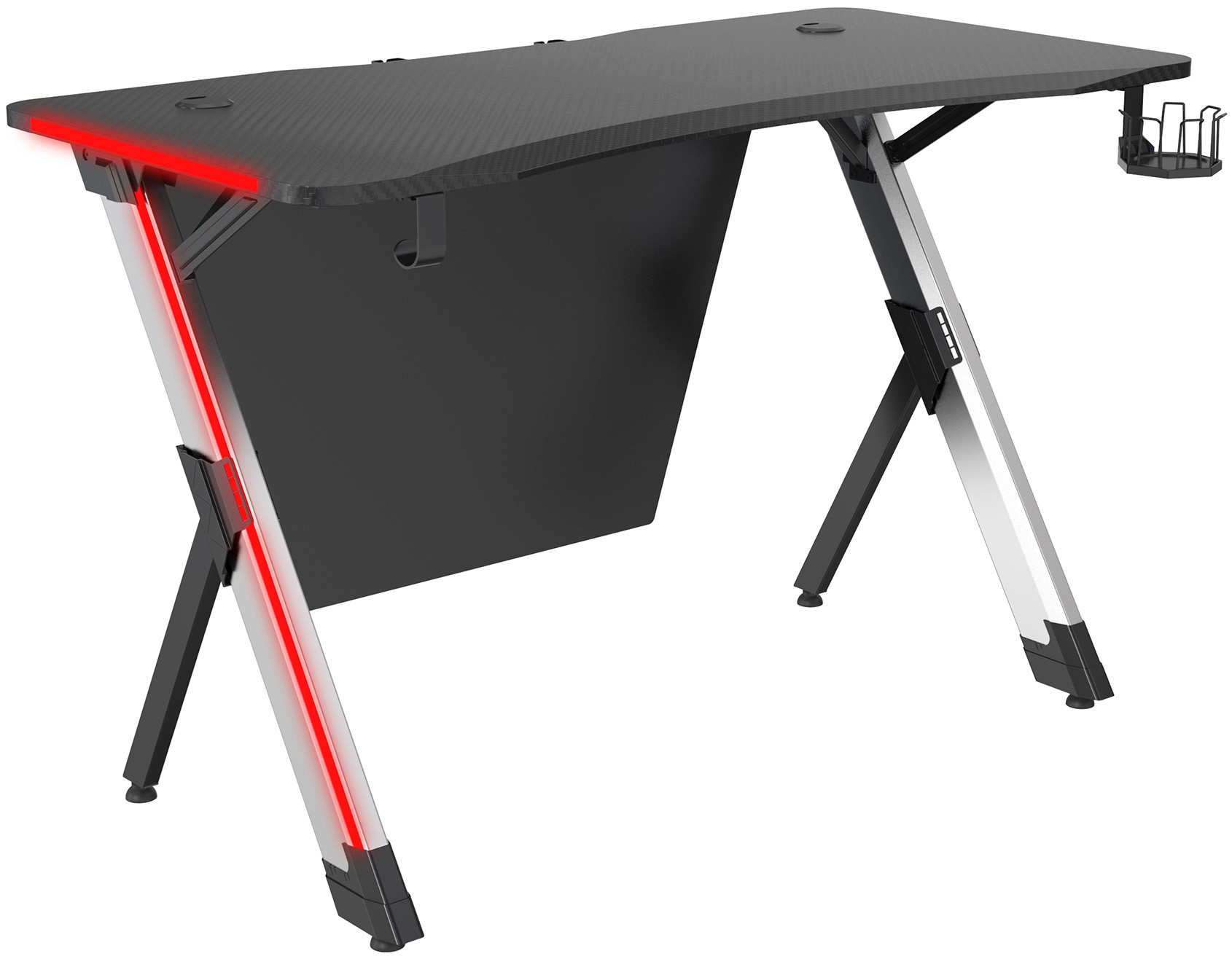 

Игровой стол Cactus CS-GTX-AL-CARBON-RED, металл/пластик, карбон/серебрис (CS-GTX-AL-CARBON-RED), CS-GTX-AL-CARBON-RED