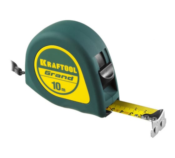 

Рулетка 10 м x 2.5 см, прорезиненный корпус, магнитная, KRAFTOOL GRAND (34022-10-25), GRAND