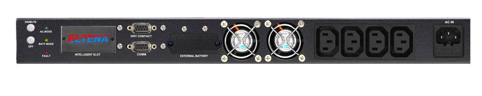 

ИБП Eltena (Inelt) Monolith III 1000RMLT1U, 1000 В·А, 800 Вт, IEC, розеток - 4, черный (M3-1000RMLT1U) (без аккумуляторов), 1000RMLT1U