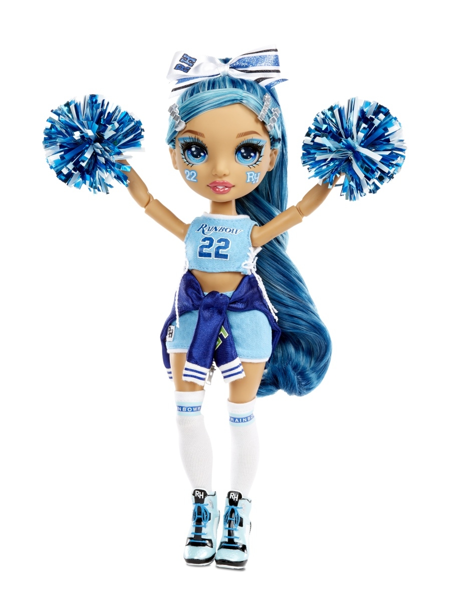 

Кукла Rainbow High Cheer Doll - Skyler Bradshaw, 28 см, 1 кукла и аксессуары, голубой (572077), Cheer Doll - Skyler Bradshaw