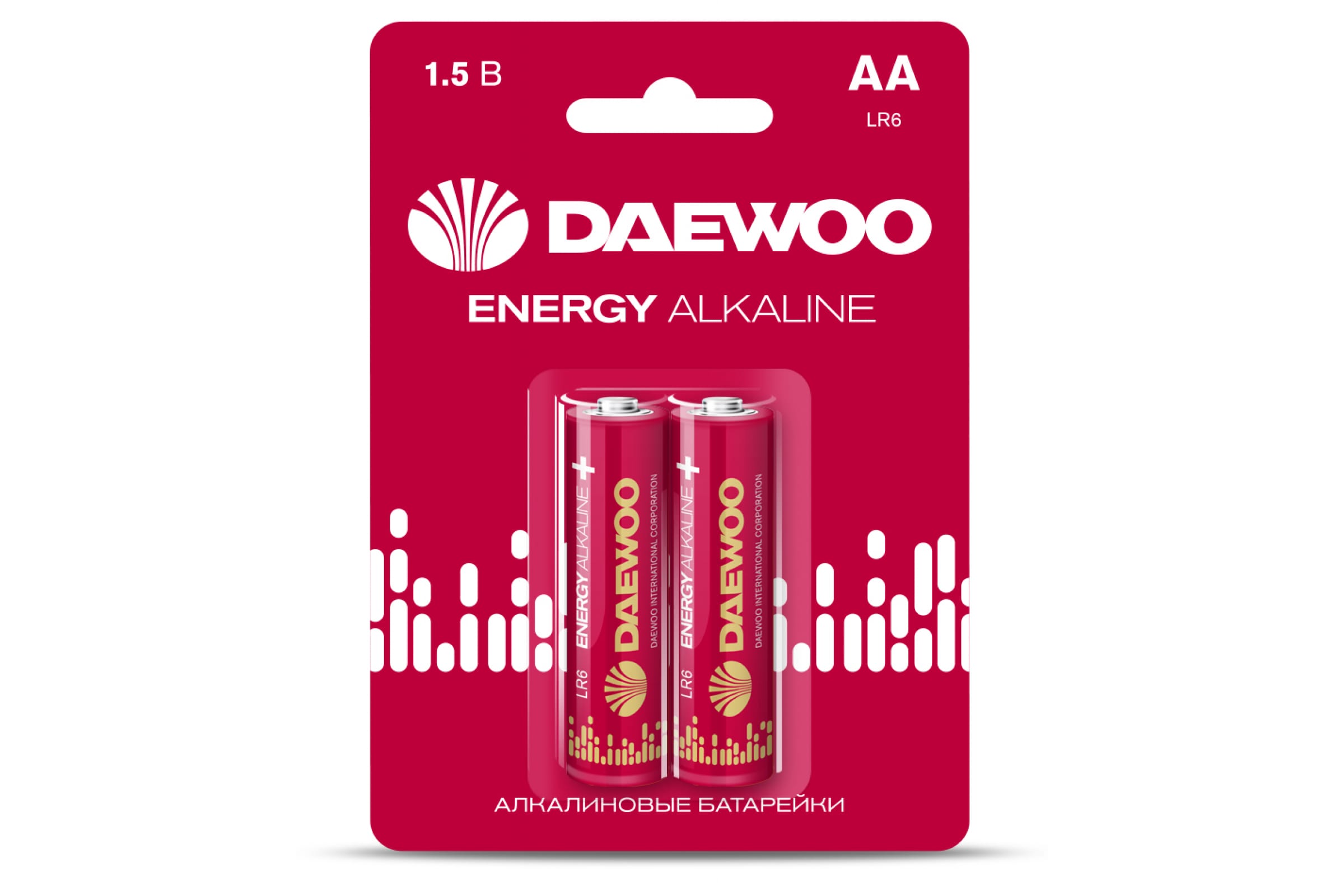 Батарея Daewoo Energy, AA (LR06/15А), 1.5V, 2шт. (17371602)