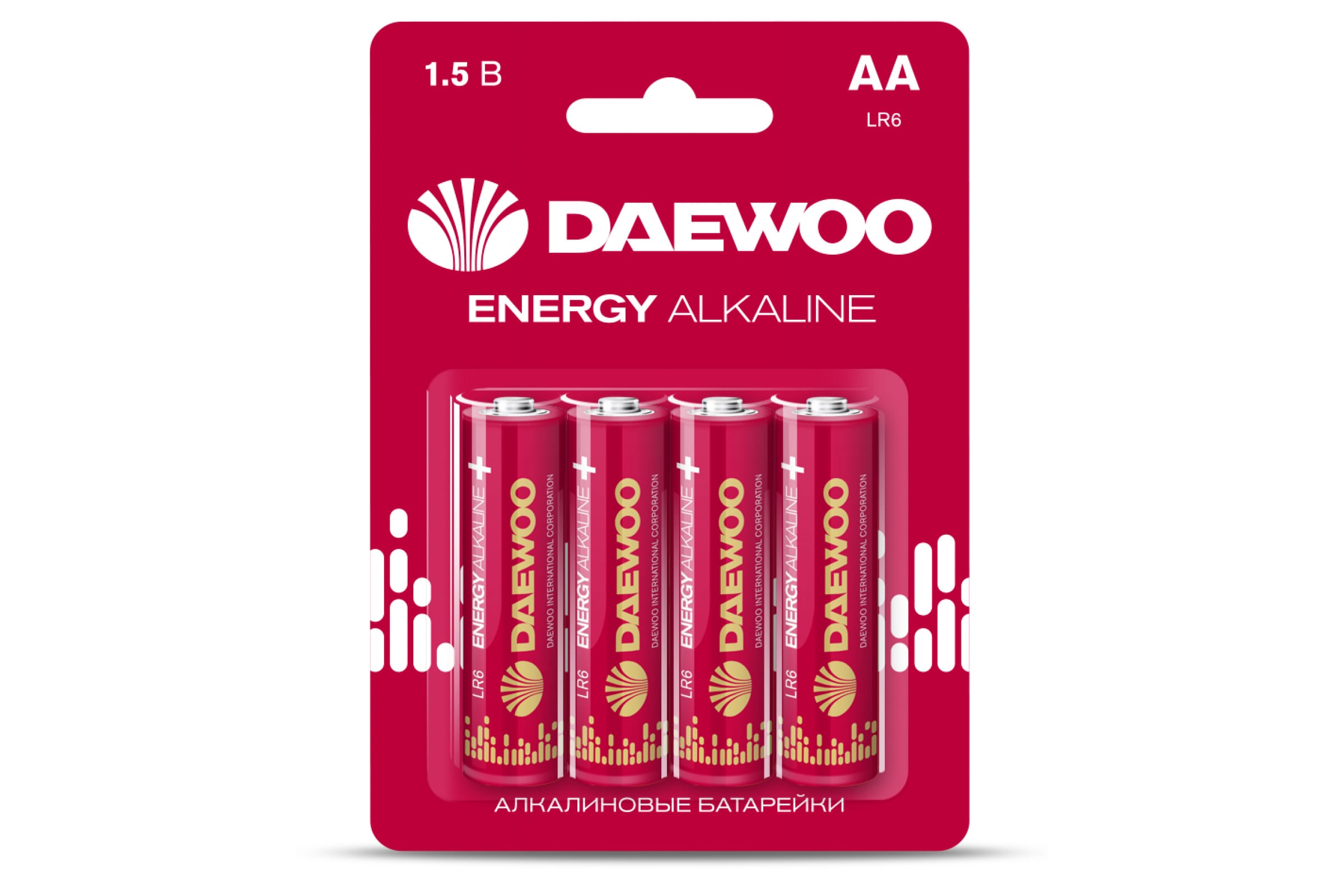 

Батарея Daewoo Energy, AA (LR06/15А), 1.5V, 4шт. (17371578)