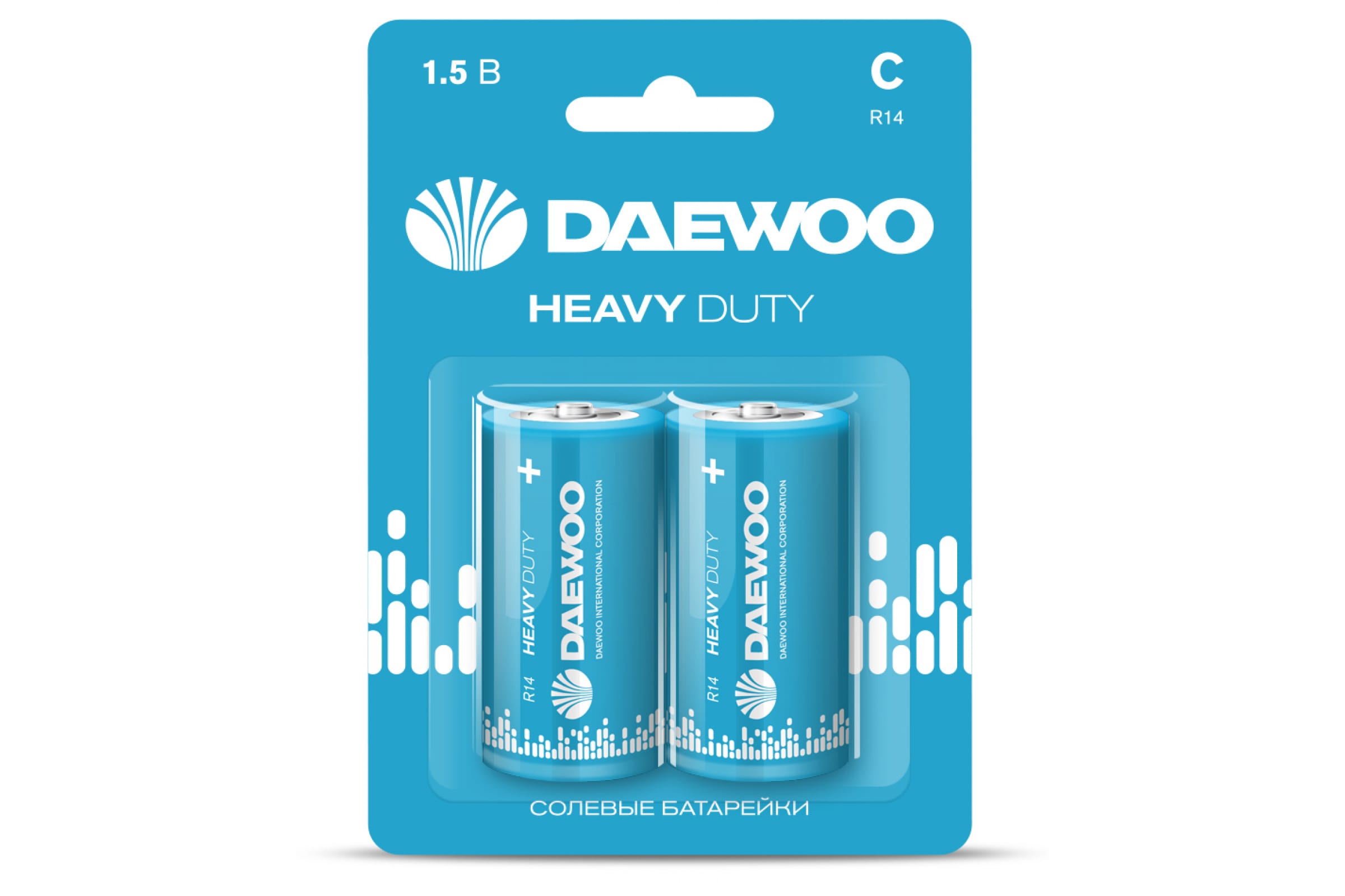 

Батарейка Daewoo Heavy Duty, C (R14/LR14), 1.5V, 2 шт. (17371374)