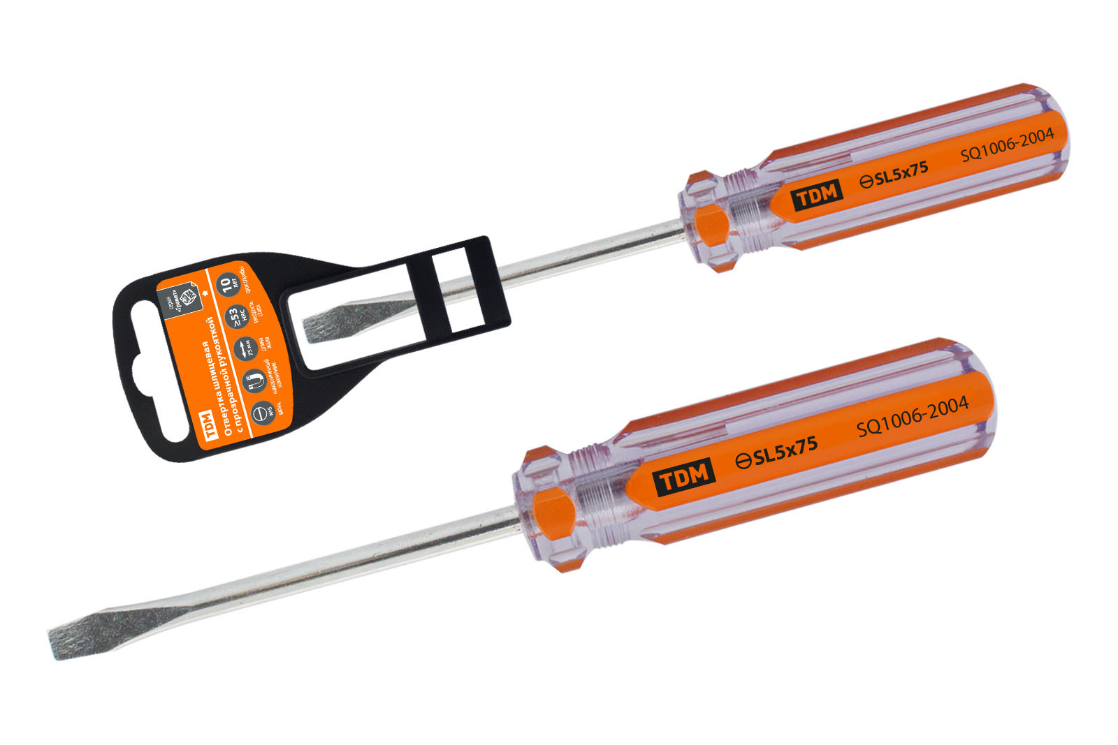 

Отвертка плоская SL5x75мм, сталь, TDM ЕLECTRIC Гранит (SQ1006-2004)