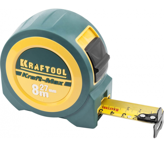 

Рулетка 8м x 27мм, KRAFTOOL Kraft-Max (34127-08-27), Kraft-Max