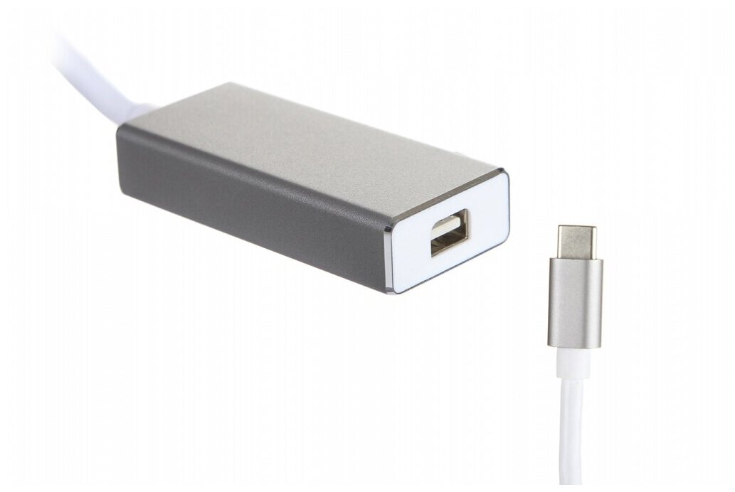 

Переходник (адаптер) Type-C(M)-Mini DisplayPort(F) 4K, серебристый/белый Red Line (УТ000019042)