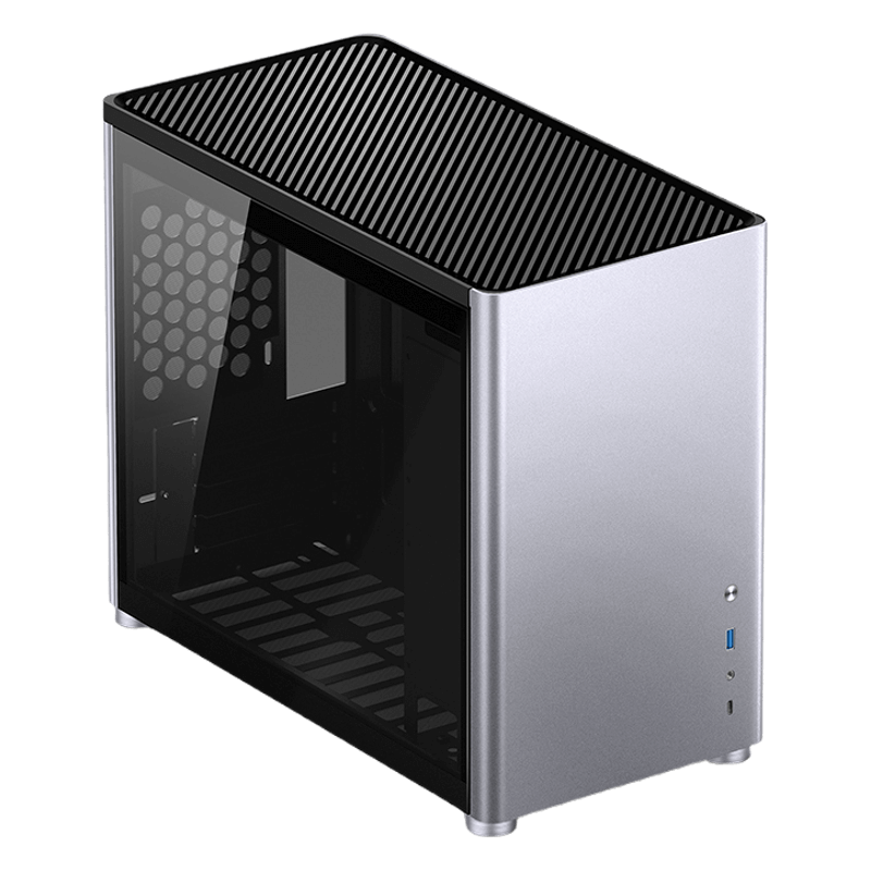 

Корпус JONSBO D30, mATX, Mini-Tower, USB 3.2, USB Type-C, серебристый, без БП, D30