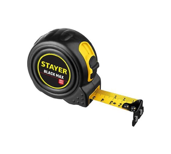 Рулетка 10 мx2.5 см, STAYER BlackMax