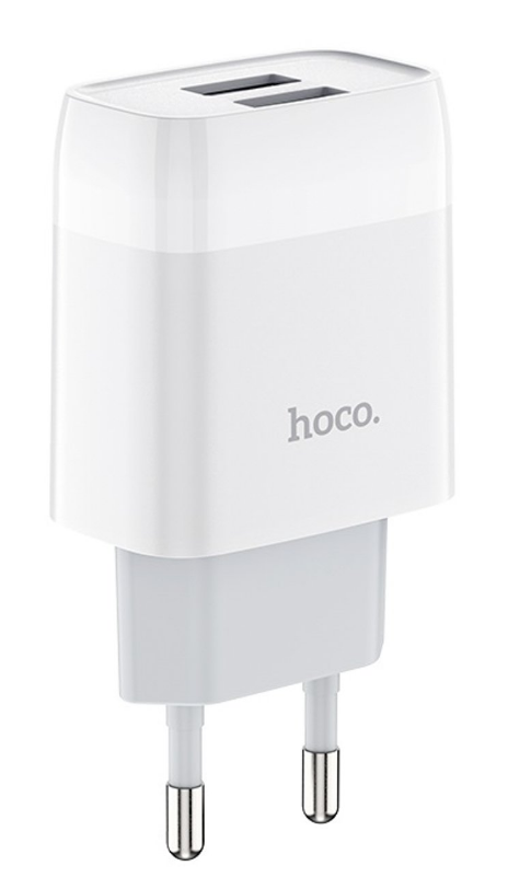 

Сетевое зарядное устройство Hoco Glorious C73A 10W, 2xUSB, 2.4A, белый (12912), C73A