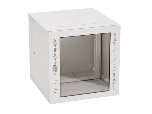 Шкаф телекоммуникационный настенный 12U 600x650, стекло/металл, серый, DKC STI (R5STI1265GS)