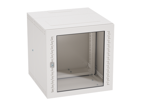 

Шкаф телекоммуникационный настенный 12U 600x650, стекло/металл, серый, DKC STI (R5STI1265GS)