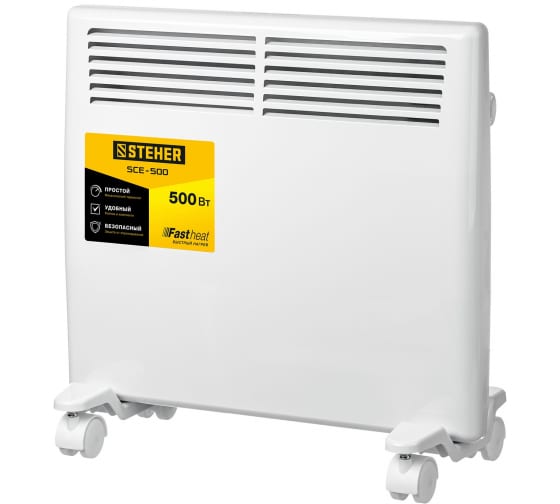 Конвектор 500 Вт, 10 м², STEHER SCE-500