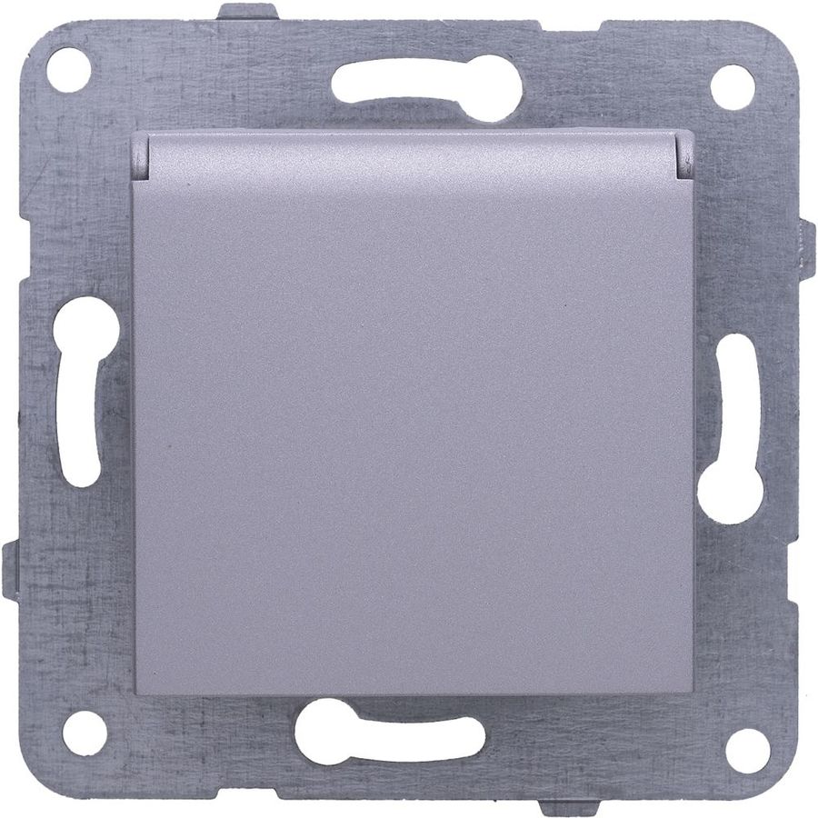

Розетка Panasonic Karre Plus & Arkedia Slim, скрытый монтаж, однопостовая/модулей: 1, с з/к, со шторками, с крышкой, 16A, механизм без рамки и накладки, IP20, серебро (WKTT02102SL-RU), 0