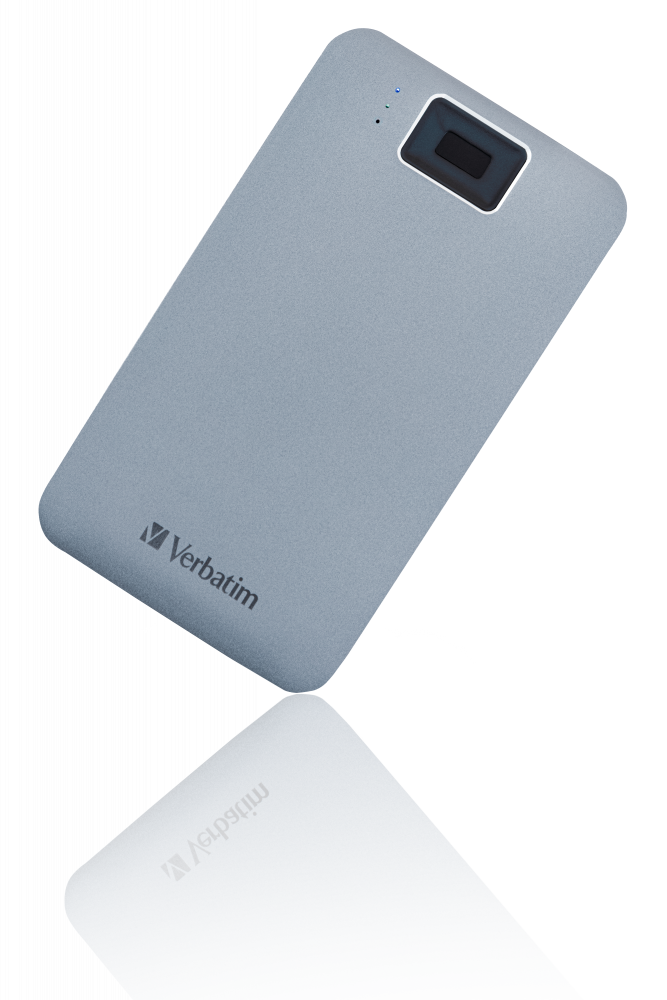 

Внешний жесткий диск (HDD) Verbatim 1Tb Fingerprint Secure, 2.5", USB 3.2, серебристый (53652), 53652