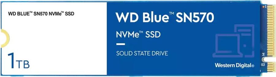 

Твердотельный накопитель (SSD) Western Digital 1Tb SN570, 2280, M.2, NVMe (WDS100T3B0C)