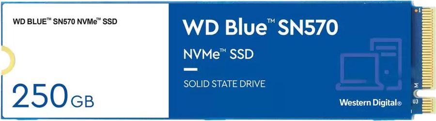 Твердотельный накопитель (SSD) Western Digital 250Gb SN570, 2280, M.2, NVMe (WDS250G3B0C) - фото 1