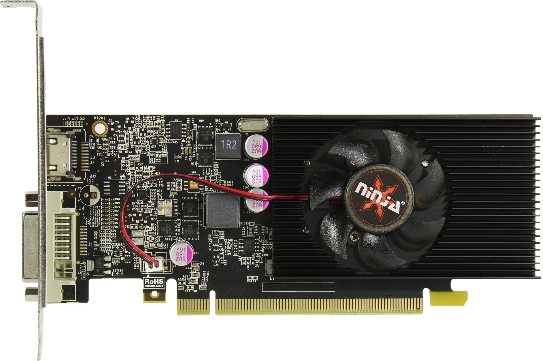 Видеокарта Sinotex NVIDIA GeForce GT 1030, 2Gb DDR5, 64bit, PCI-E 4x, DVI, HDMI, Retail (NK103FG25F)