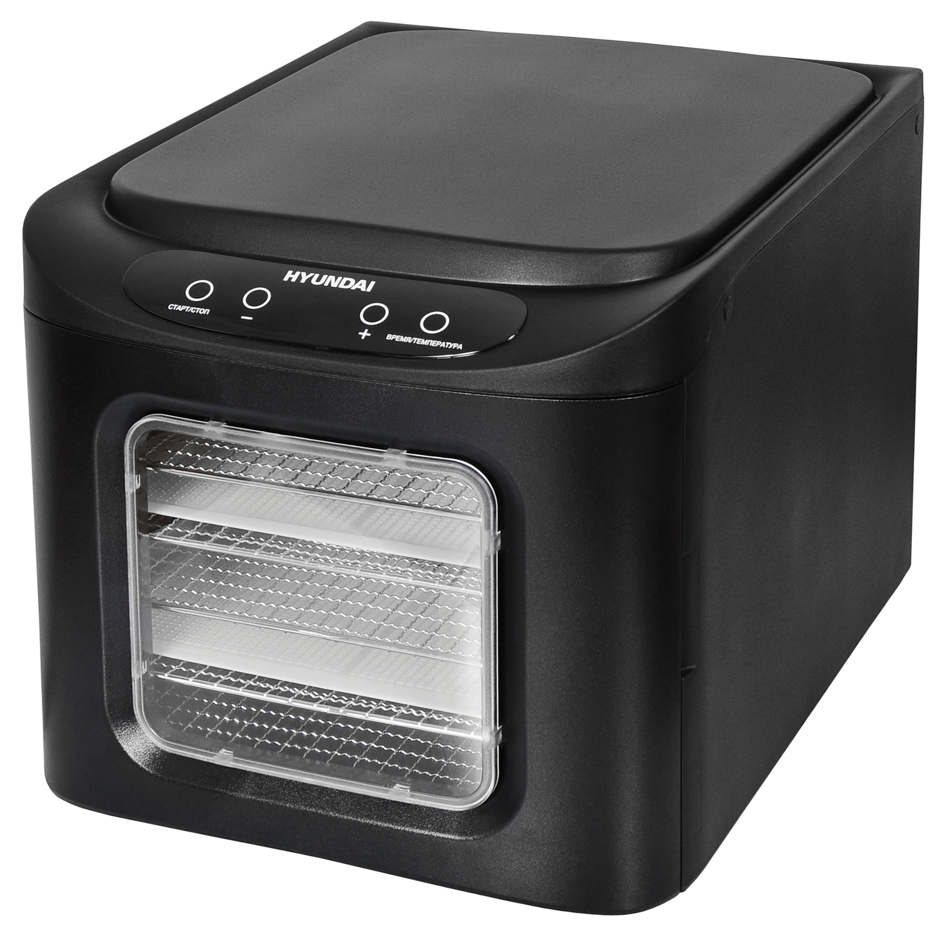 

Сушилка для овощей и фруктов Hyundai HYFD-S1202, 500Вт, 35-70 °C, черный (1446877), HYFD-S1202