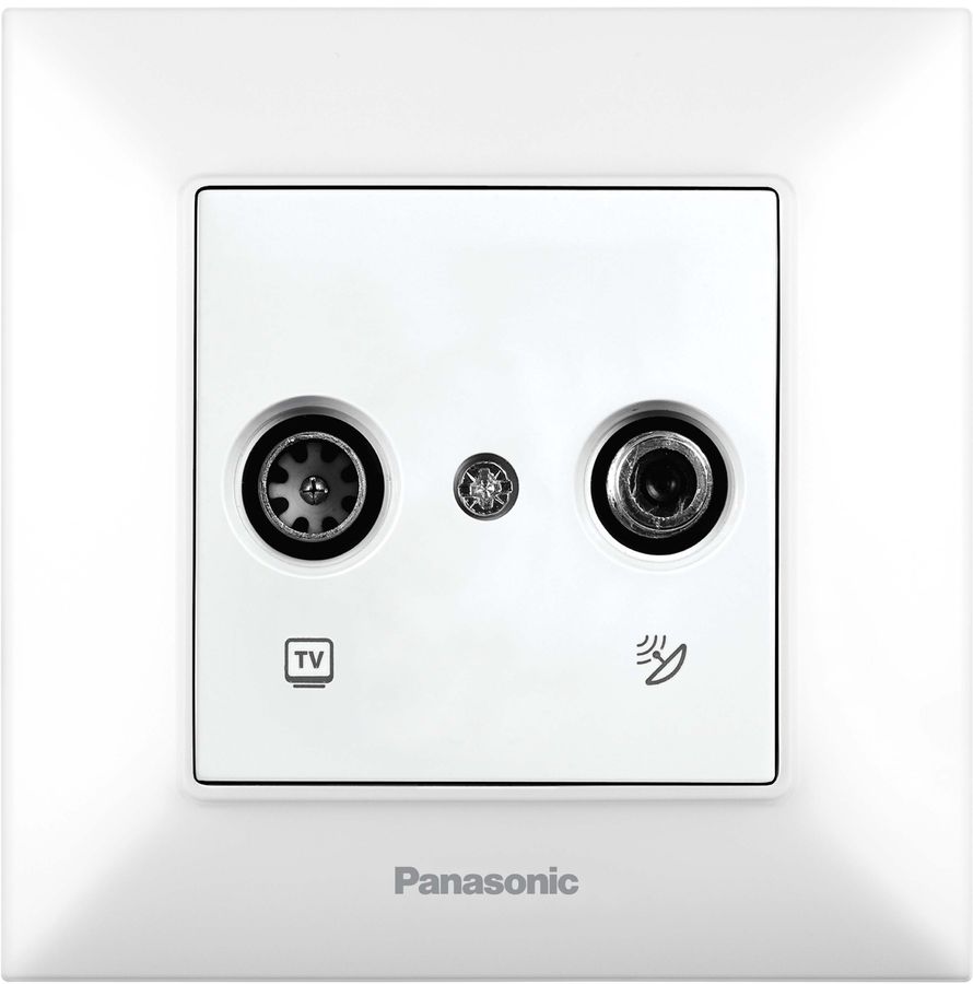 

Розетка 2xTV+RD(FM) PANASONIC Arkedia Slim, белый, в сборе (WNTC04612WH-RU)