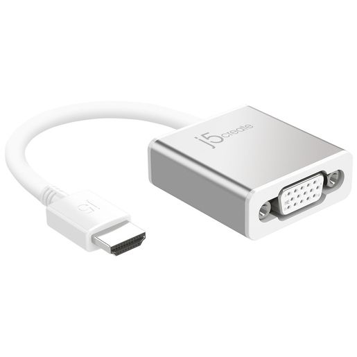 

Кабель-переходник (адаптер) HDMI(19M)-VGA(15F), белый j5create (JDA213S)