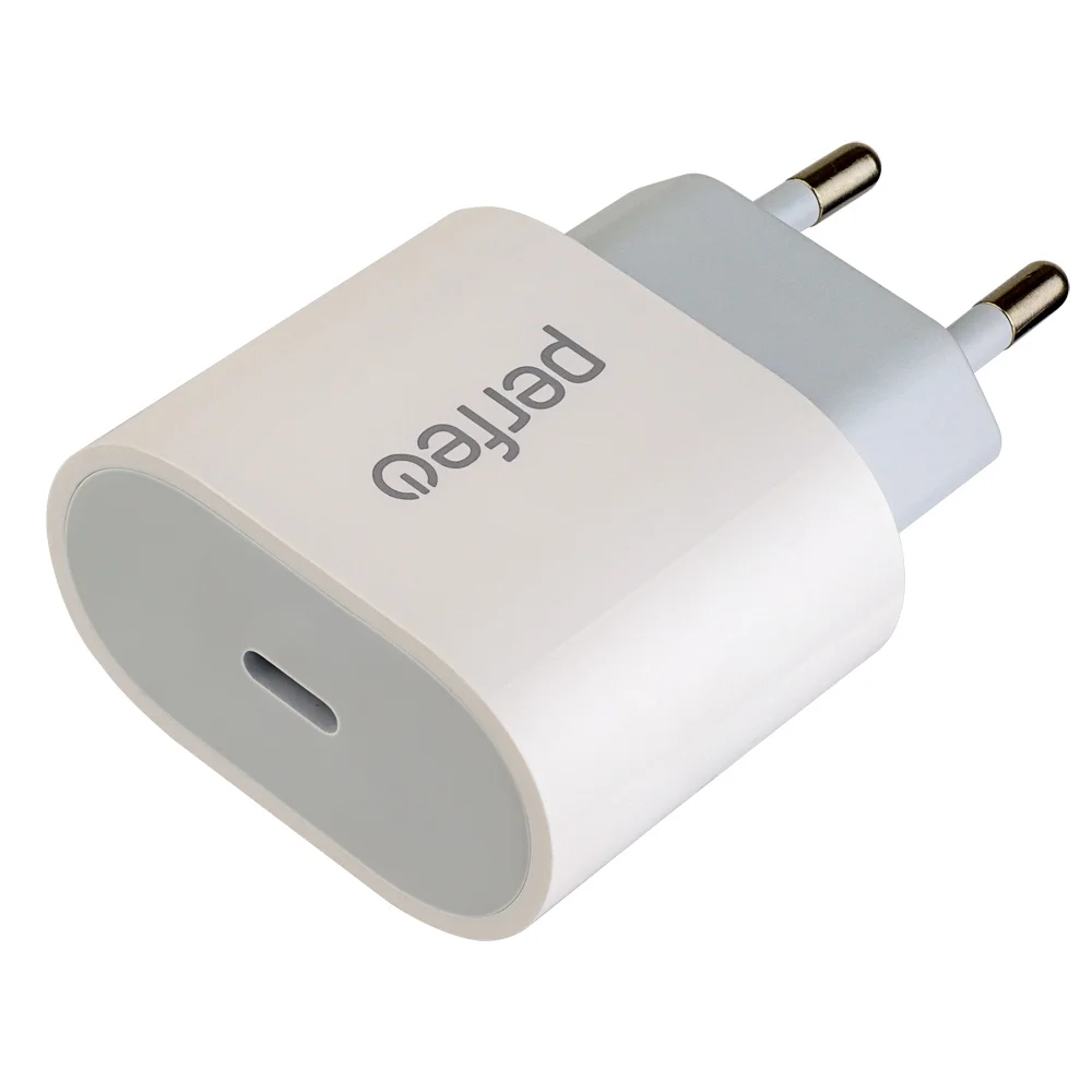 

Сетевое зарядное устройство Perfeo тип 1 20W, USB type-C, PD, белый (I4635), тип 1