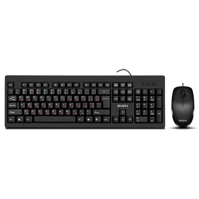 Клавиатура + мышь Sven KB-S320C, проводная, USB, чёрный (SV-020613) - фото 1