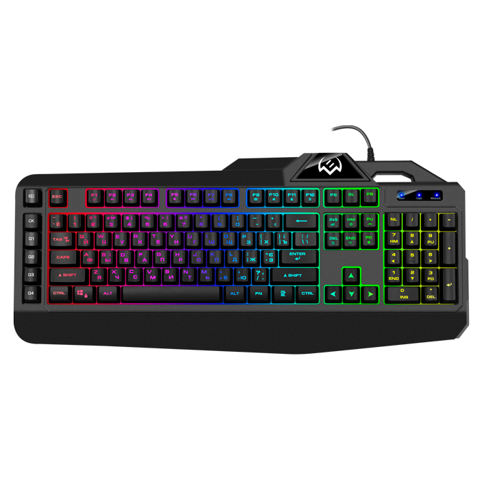 

Клавиатура проводная Sven KB-G8600, мембранная, подсветка, USB, черный (SV-019730), KB-G8600