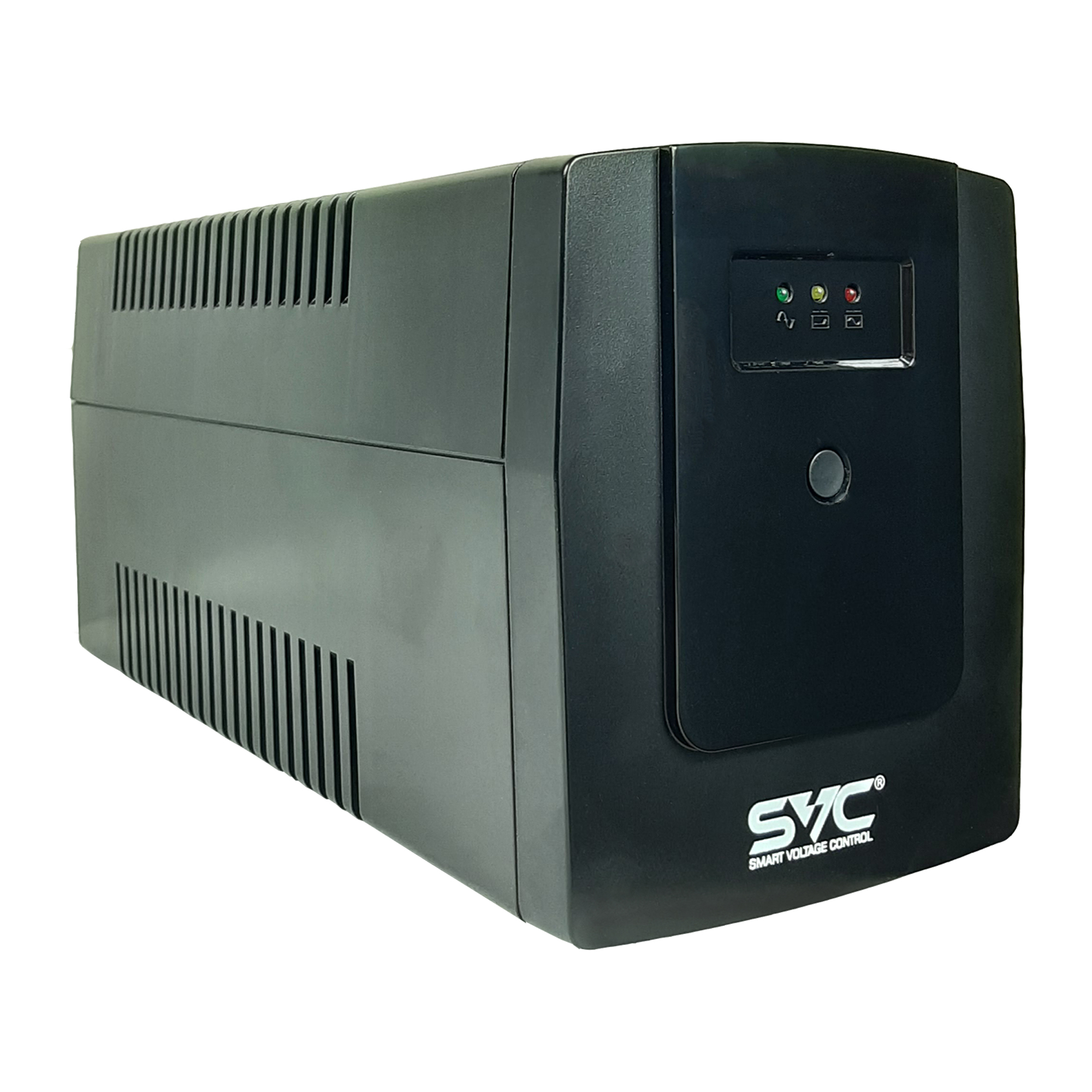 ИБП SVC SVC V-1200-R, 1200VA, 720W, EURO, розеток - 3, черный (SVC V-1200-R)