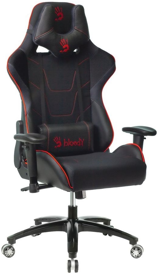 Кресло игровое A4TECH Bloody GC-400, черный/красный
