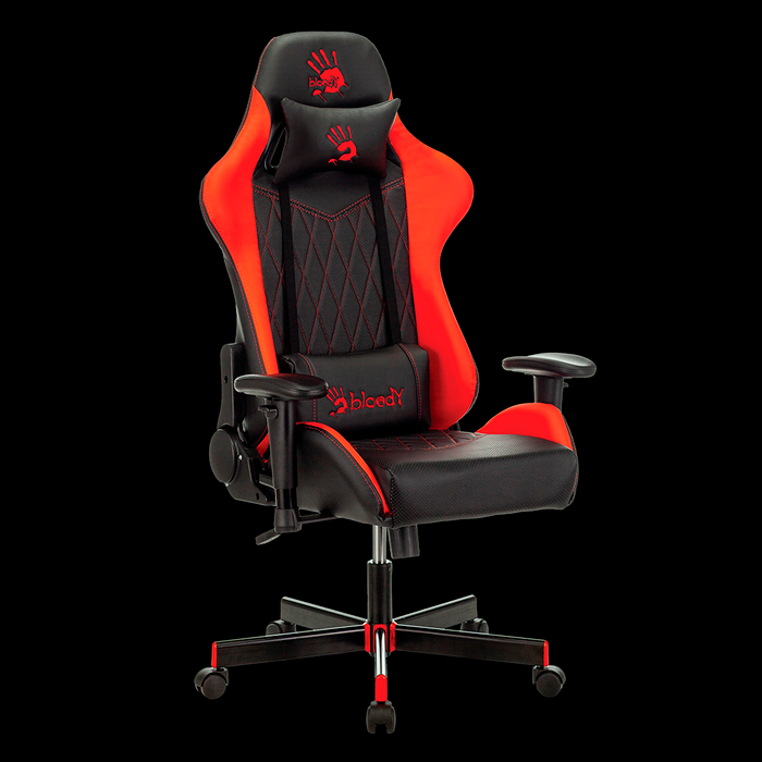 Кресло игровое A4TECH Bloody GC-870, черный/красный