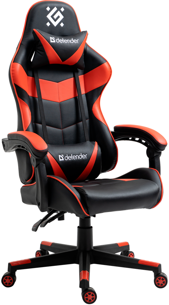 Кресло игровое Defender Comfort, черный/красный (64379)