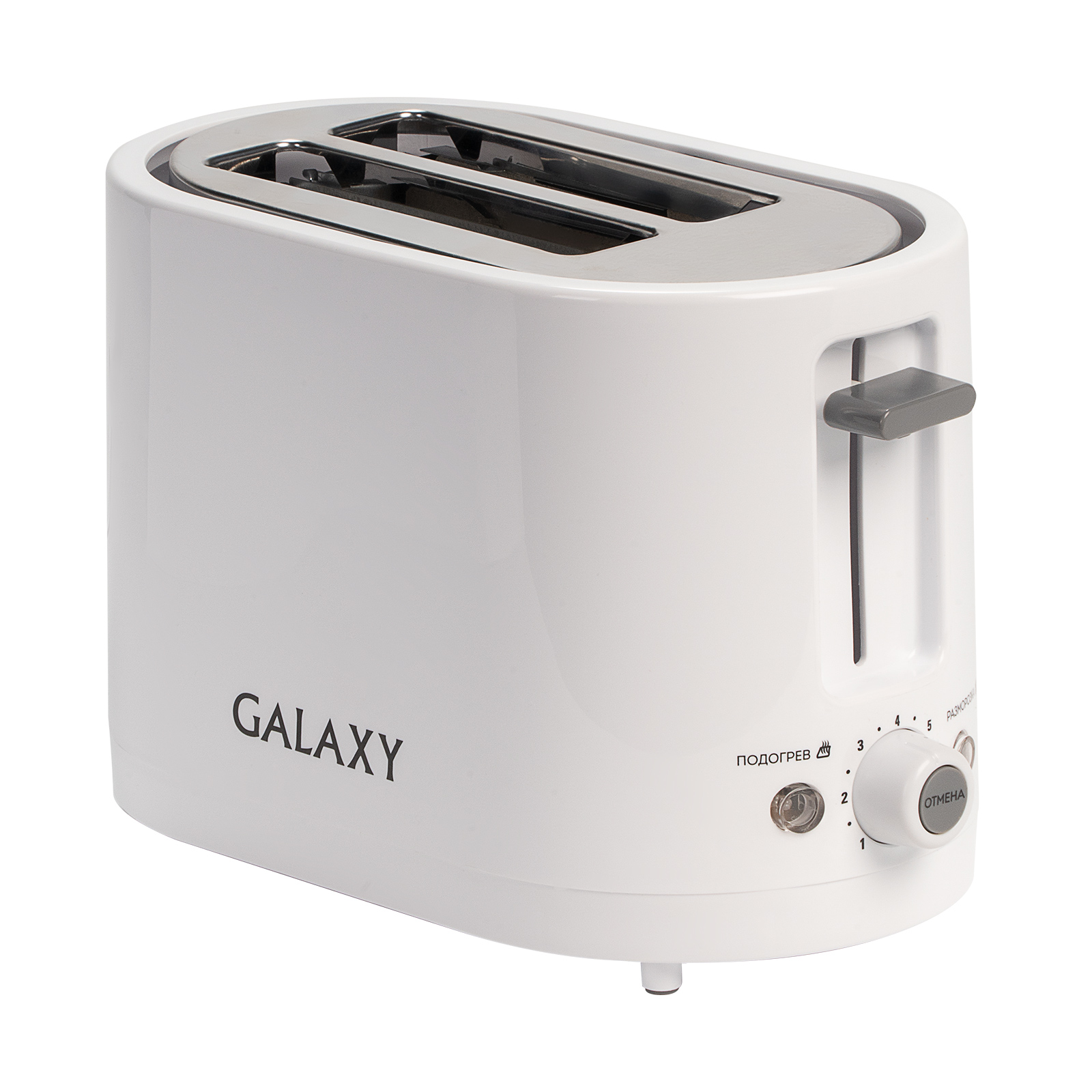 

Тостер Galaxy GL2908 800Вт, подогрев, размораживание, белый (гл2908), GL2908