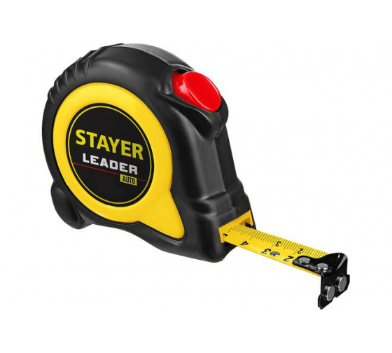 

Рулетка 3 м x 1.6 см, прорезиненный корпус, магнитная, STAYER LEADER (3402-3_z02), LEADER