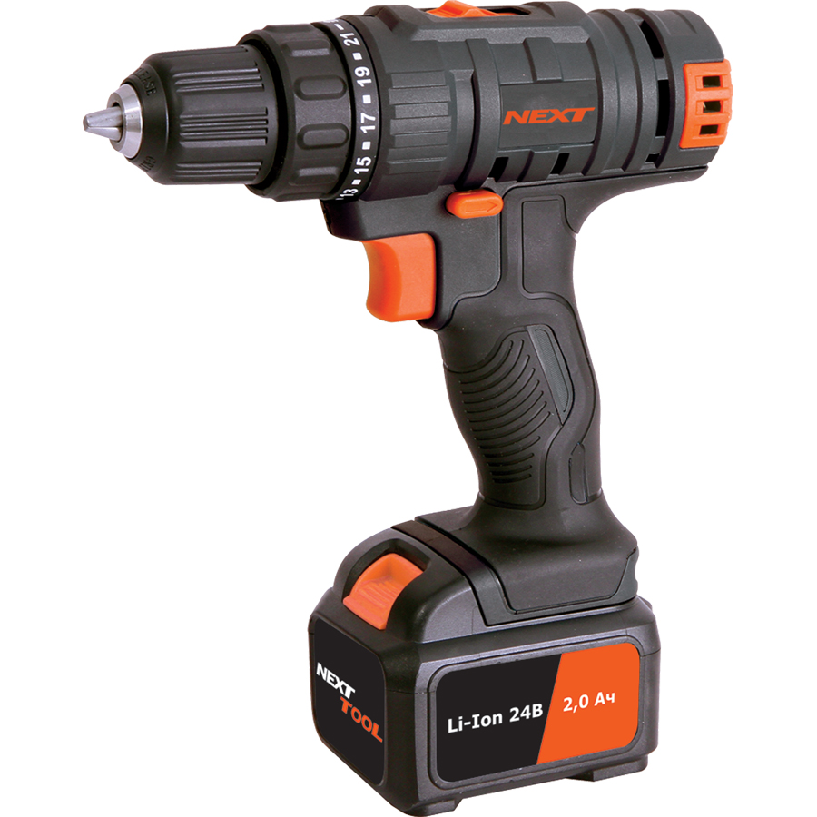

Дрель-шуруповерт NEXTTOOL ACD-24BL, аккумуляторный, 40 Н·м, 1500 об/мин, 24V, 2 А·ч, Li-Ion, два акб, быстрозажимной патрон, кейс, 2.3кг (500010), ACD-24BL