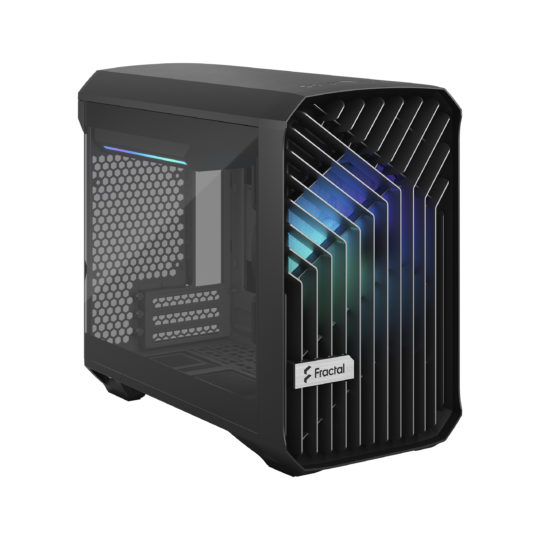 

Корпус Fractal Design Torrent Nano RGB Black TG Light Tint, Mini-ITX, Mini-Tower, 2xUSB 3.0, USB Type-C, RGB подсветка, темно-серый, без БП (FD-C-TOR1N-02), Torrent Nano RGB Black TG Light Tint