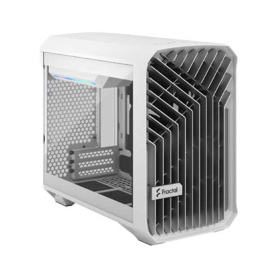 Корпус Fractal Design Torrent Nano White TG Clear Tint, Mini-ITX, Mini-Tower, 2xUSB 3.0, USB Type-C, белый, без БП (FD-C-TOR1N-03)