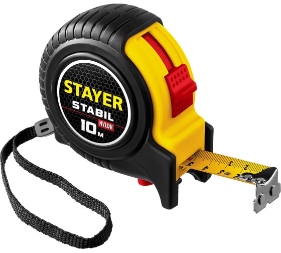 Рулетка 10 мx2.5 см, STAYER STABIL