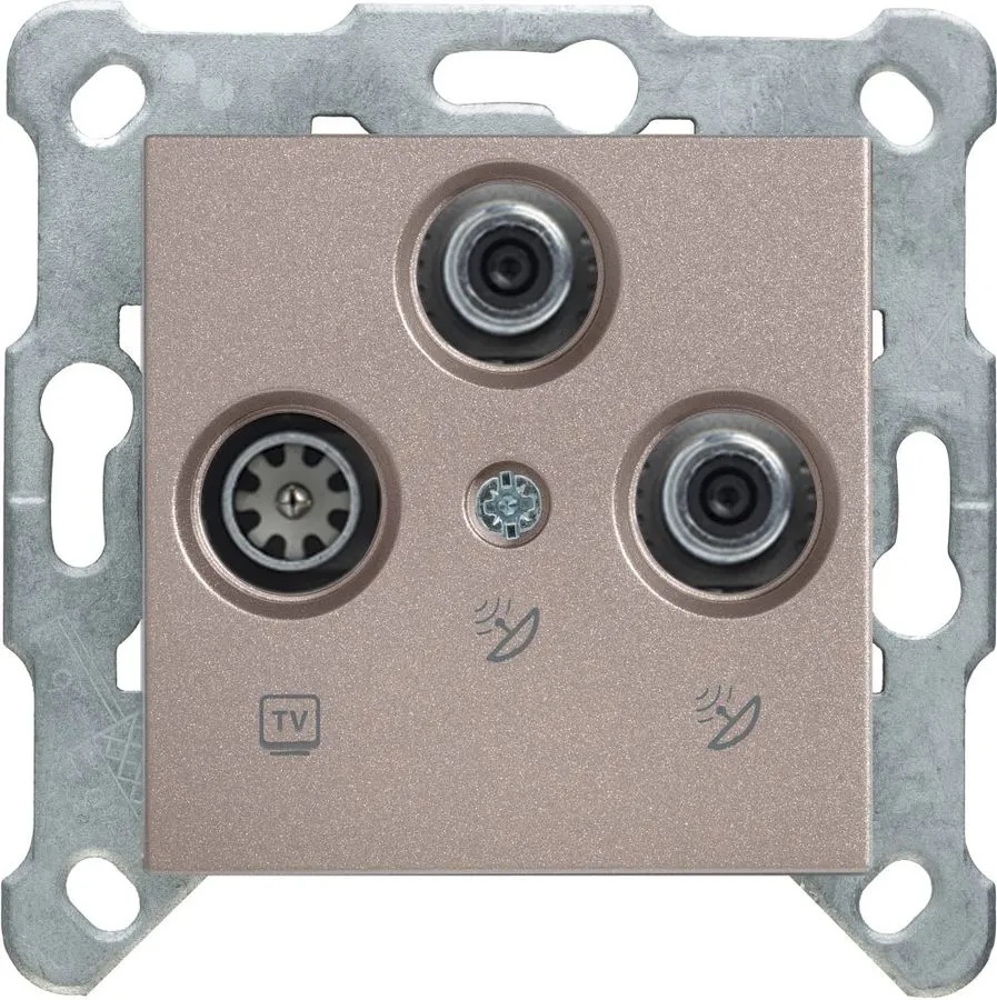 

Розетка 3xTV+SAT PANASONIC Karre Plus & Arkedia Slim, бронза, механизм без рамки (WKTT04662BR-RU)