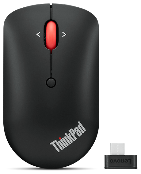 Мышь беспроводная Lenovo ThinkPad USB-C Wireless Compact, 2400dpi, оптическая светодиодная, USB Type-C, черный (4Y51D20848)