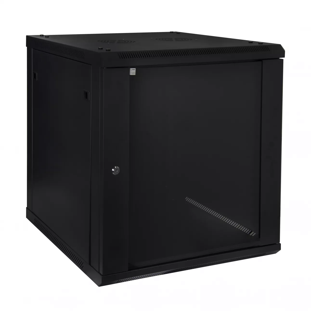 

Шкаф телекоммуникационный настенный 12U 600x600 мм, стекло/металл, черный, разборный, SNR TWC (SNR-TWC-12-SF-R-BD)