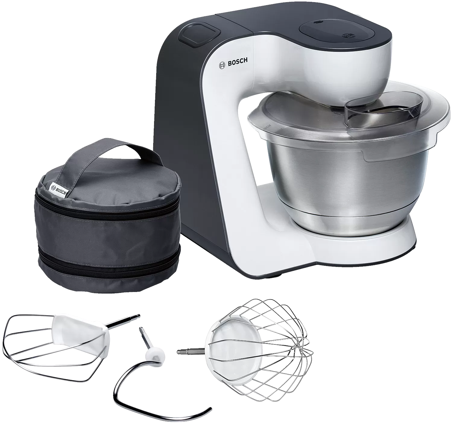 

Комбайн Bosch MUM5 MUM54A00, 900Вт, миксер, белый/черный (MUM54A00), MUM54A00